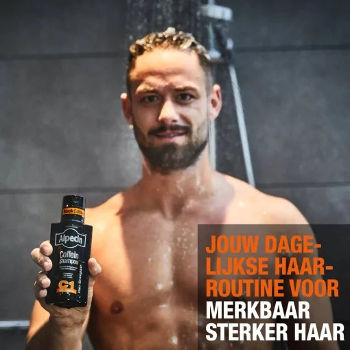 Alpecin Cafeïne Shampoo C1 Black met Nieuwe Geur 3x 250ml | Natuurlijke Haargroei Shampoo voor Mannen - Afbeelding 4