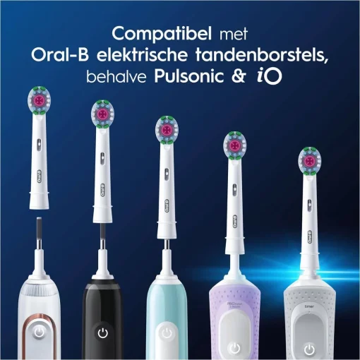 Oral-B Pro 3D White Opzetborstels met CleanMaximiser Technologie - 4 Stuks - Afbeelding 6