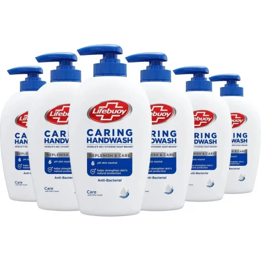 Hygiënisch Schone Handen? LIFEBUOY Caring Handzeep 6x250ml - Afbeelding 2