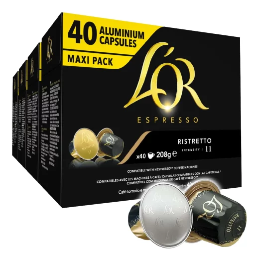 L’OR Espresso Ristretto Koffiecups - Intensiteit 11 - 4 x 40 Capsules