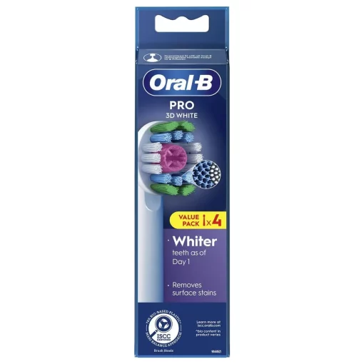 Oral-B Pro 3D White Opzetborstels met CleanMaximiser Technologie - 4 Stuks - Afbeelding 7