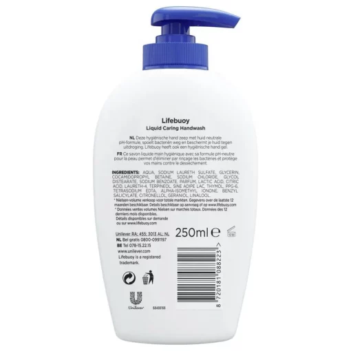 Hygiënisch Schone Handen? LIFEBUOY Caring Handzeep 6x250ml - Afbeelding 4