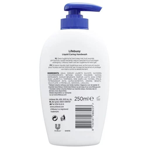 Hygiënisch Schone Handen? LIFEBUOY Caring Handzeep 6x250ml - Afbeelding 10