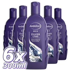 Andrélon Men Silver Care Shampoo - 6x300 ml - Voordeelverpakking