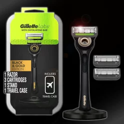 Gillette Labs Gold Edition - 2 mesjes, travelcase en houder (limited)