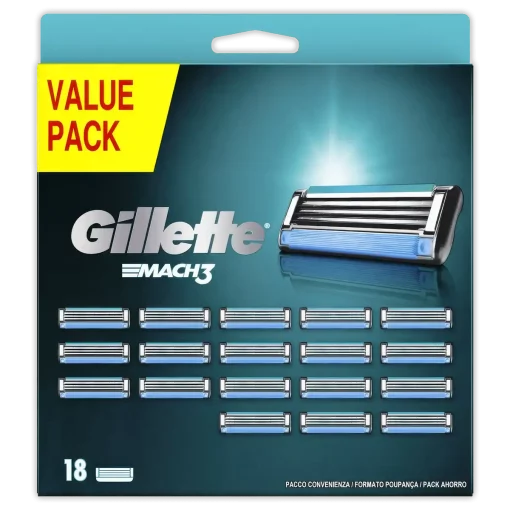 Gillette Mach3 Mesjes 18-Pack voorzijde