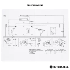 Intersteel Deurdranger met Schaararm DR 108 Grijs - Tot 100kg / max. 125cm breed