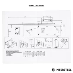 Intersteel Deurdranger met Schaararm DR 108 Grijs - Tot 100kg / max. 125cm breed