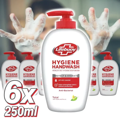 Lifebuoy Hygiene Vloeibare Handzeep - 6 x 250ml
