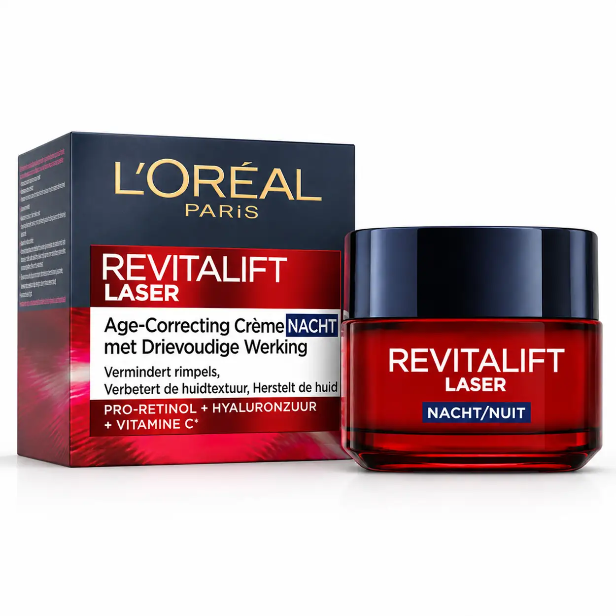 L'Oréal Paris Revitalift Laser Anti-Rimpel Nachtcrème 50ml – Met Vitamine C, Hyaluronzuur & Pro-Retinol 3 L'Oréal Paris Revitalift Laser Anti-Rimpel Nachtcrème 50ml – Met Vitamine C, Hyaluronzuur & Pro-Retinol