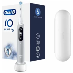 Oral-B iO6 Grey Opal Elektrische Tandenborstel complete set