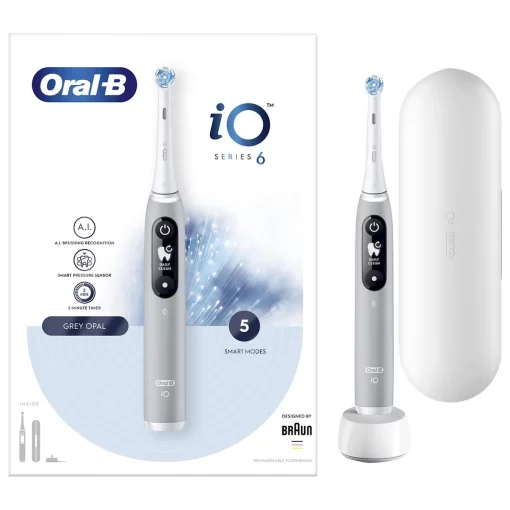 Oral-B iO6 Grey Opal Elektrische Tandenborstel set