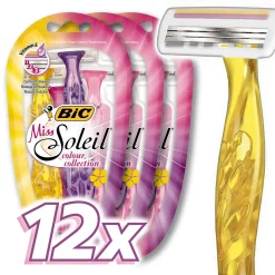 AANBIEDING 12x Wegwerpmesjes Bic Color Miss Soleil