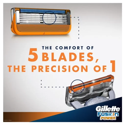 Gillette Fusion Power scheersysteem voor mannen - Ultieme gladheid - 5 blades precision of 1