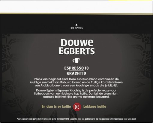 Douwe Egberts Espresso Krachtig - Intensiteit 10/12 - 5 x 40 capsules - Afbeelding 3