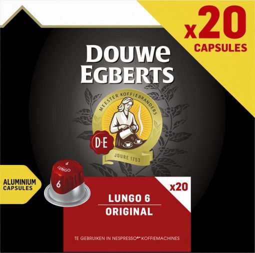 Douwe Egberts Lungo Original Koffiecups - Intensiteit 6/12 - 10 x 20 capsules - Afbeelding 8