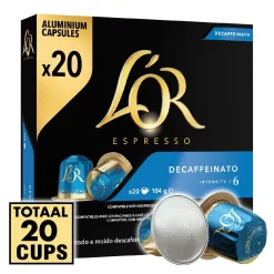 L'OR Espresso decaffeinato Koffiecups 20x