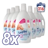 Soupline Wasverzachter "Hypoallergeen met zachte Amandelmelk" 8 x 1.9L. (216 wasb.) VOORDEELVERPAKKING 2 soupline wasverzachter 8x