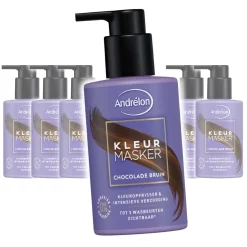 Andrélon Kleurmasker Chocolade bruin 6x200 ml - Haarmasker