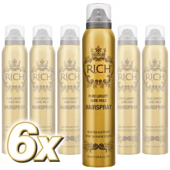 rich pure luxury sure hold hairspray 6x