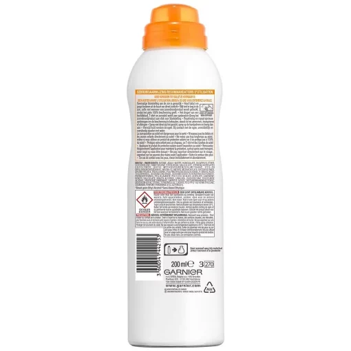 Garnier Ambre Solaire Dry Protect Mist SPF30 200ml backside