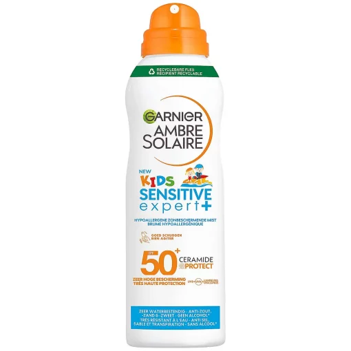 Ambre Solaire Kids Anti-Zand Zonnebrandspray SPF 50+ Ceramide Protect voorzijde