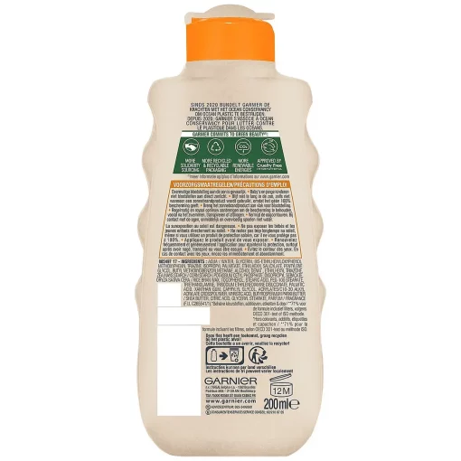 Garnier Ambre Solaire Waterresistente Zonnebrand Melk SPF50 200ml achterkant