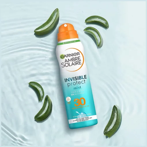 Garnier Ambre Solaire Zonnebrand Invisible Protect Mist SPF30 spray met Vitamine E+ Aloe Vera 200ml