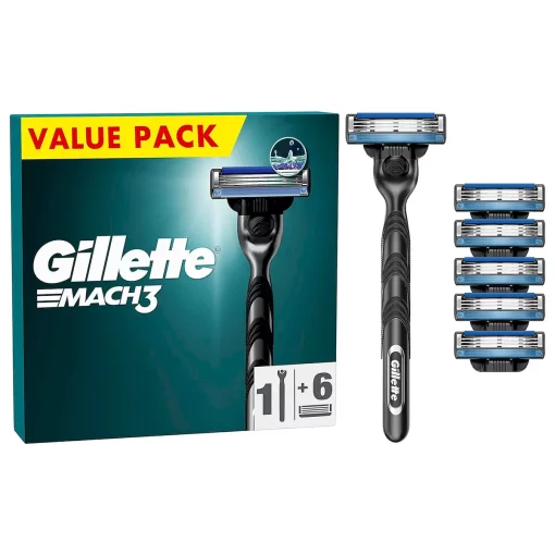 Gillette Mach3 VALUEPACK - 1 houder + 6 mesjes