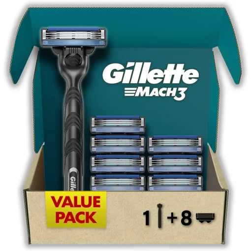 Gillette Mach3 VALUEPACK 1 houder + 8 mesjes