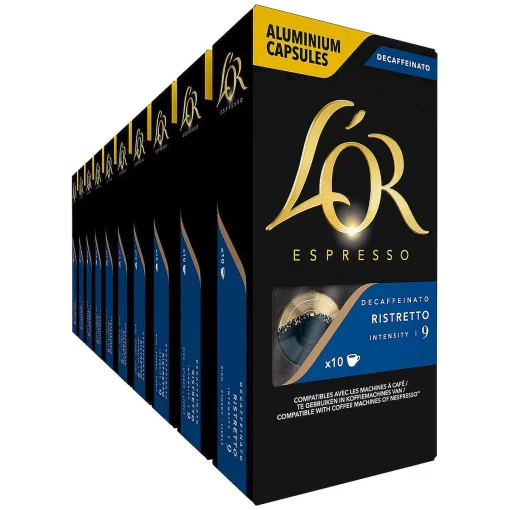 L'OR Espresso Ristretto Decaffeinato Koffiecups Intensiteit 9/12 100 cups