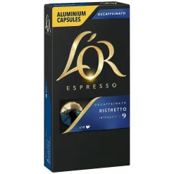 L'OR Espresso Ristretto Decaffeinato Koffiecups Intensiteit 9/12 10 cups