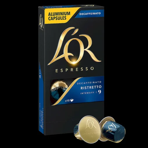 L'OR Espresso Ristretto Decaffeinato Koffiecups Intensiteit 9/12 100 cups