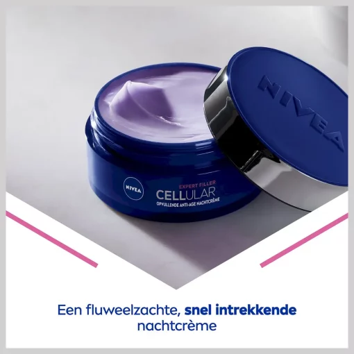 NIVEA CELLular Expert Filler Anti-Age Nachtcrème 50ml fluweelzachte. snel intrekkende crème