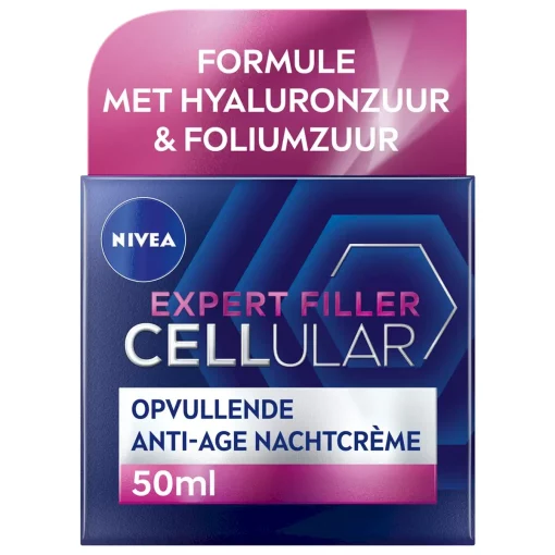 NIVEA CELLular Expert Filler Anti-Age Nachtcrème 50ml voorzijde in NL