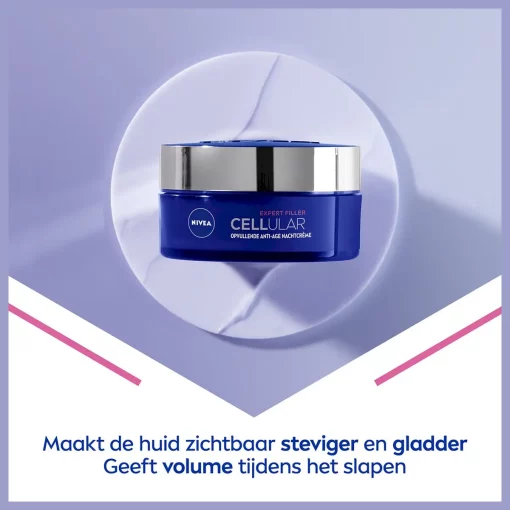 NIVEA CELLular Expert Filler Anti-Age Nachtcrème 50ml maakt zichbaar steviger