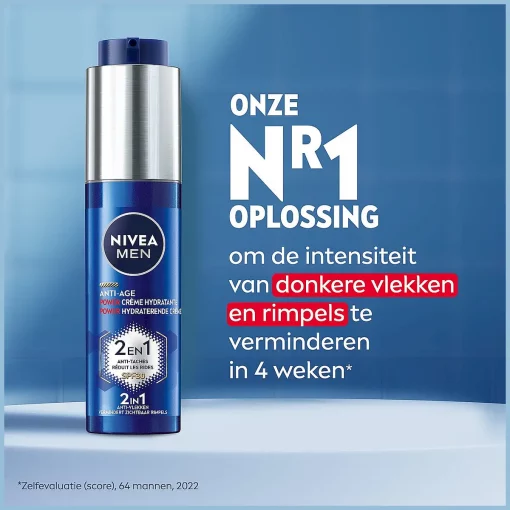 NIVEA MEN Anti-Age 2in1 Power Gezichtsserum – Hyaluronzuur en Luminous630 – 50 ml Nr. 1