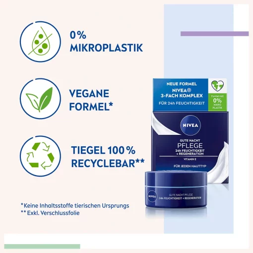 Nivea Nachtcrème Goede Nacht 50ml - info