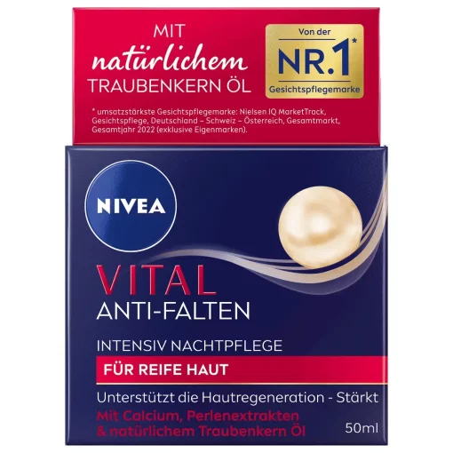 Nivea Vitale anti-rimpel nachtcrème 50ml voorkant