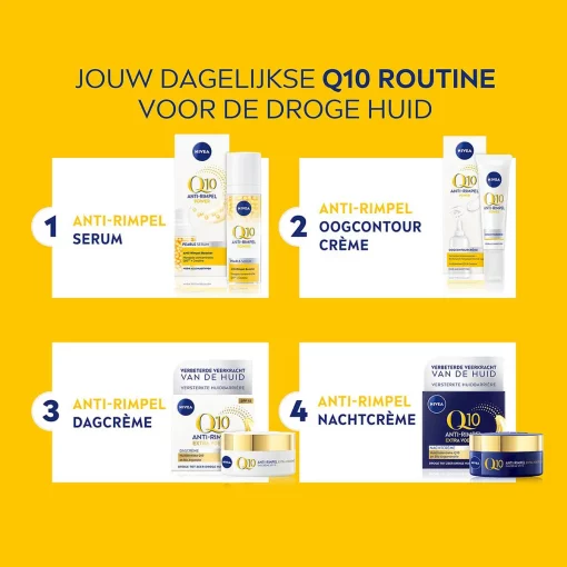 Nivea Visage Q10 + Antirimpel crème 50ml Dag uw dagelijkse routine