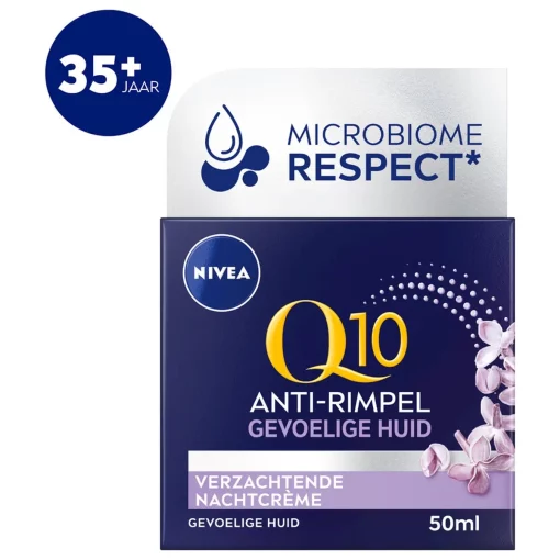 NIVEA Q10 Power Sensitive Nachtcrème Gezicht 50ml doos 35+