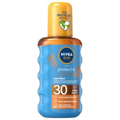 Nivea Sun Protect and Bronze Zonnebrand Olie Spray SPF30 - product zijaanzicht