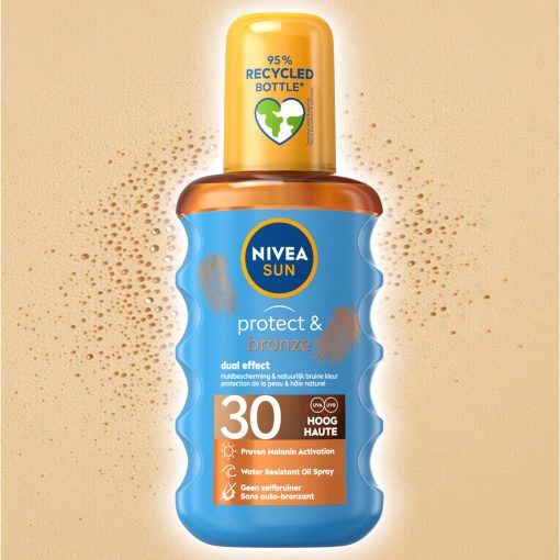 Nivea Sun Protect and Bronze Zonnebrand Olie Spray SPF30 - product