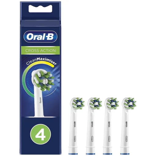 Oral-B CrossAction CleanMaximiser Technologie 4-Pack verpakking met borstels