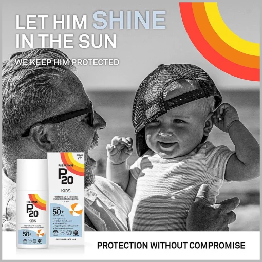 P20 Kids SPF50 Zonnebrand lotion Factor50 200ml - Let him shine in the sun