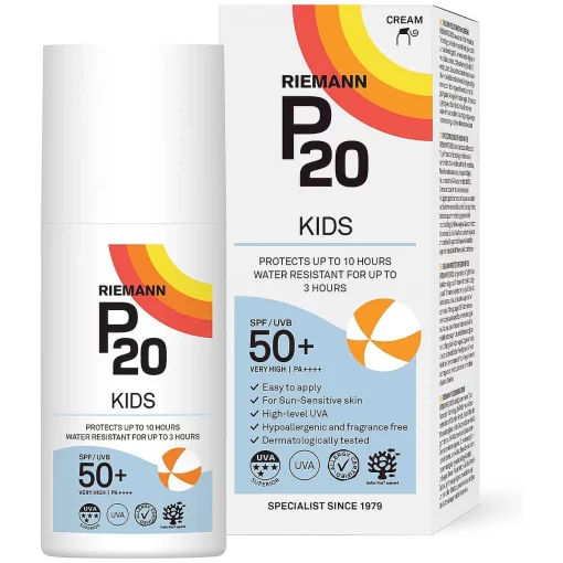 P20 Kids SPF50 Zonnebrand lotion Factor50 200ml - verpakking