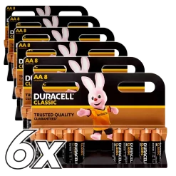 Duracell AA batterijen 6x8 stuks = 48 stuks