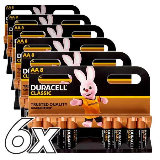 Duracell AA batterijen 6x8 stuks = 48 stuks