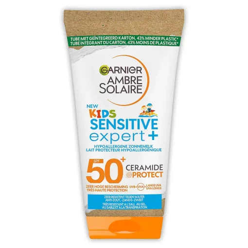 Garnier Ambre Solaire Kids Zonnebrand crème SPF50 50ml flakon voorzijde