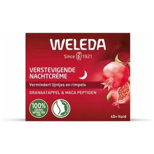 WELEDA - Verstevigende Nachtcrème - Granaatappel & Maca - 40ml - 100% natuurlijk verpakking